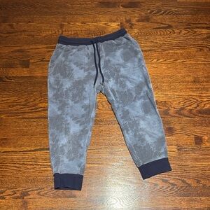 George Blue Tie-Dye Jogger Pants with Navy Trim
